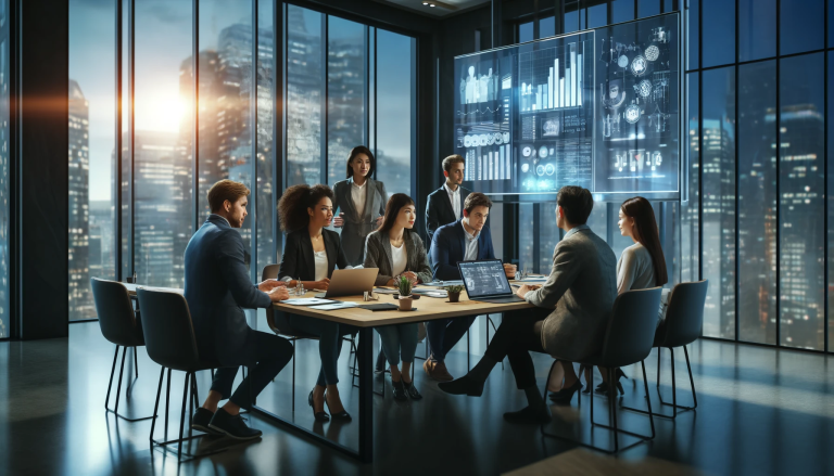 Imprenditori che implementano strategie di brand positioning